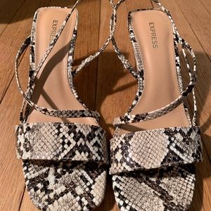 Snake Skin Print Heels